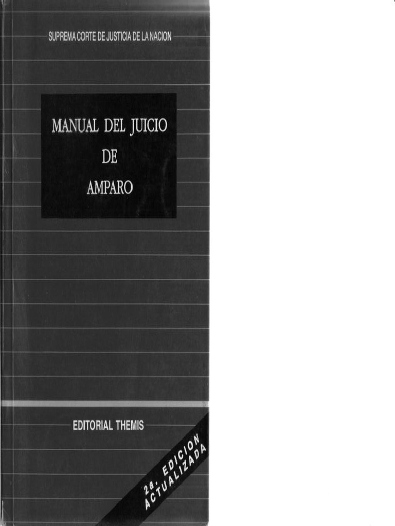 Manual Del Juicio de Amparo SCJN | PDF