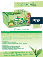 ¡¡Adelgaza y Previene Arrugas Con Antioxidantes Naturales!!: Té Hindú® X 20 Verde