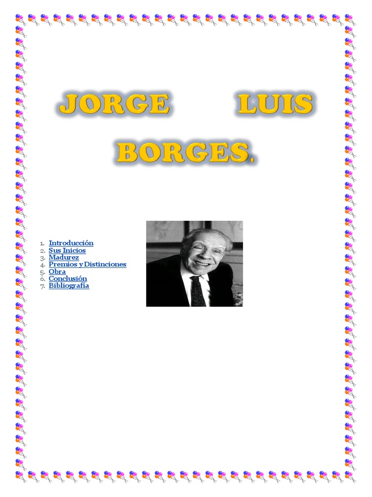 Premios y vida de Jorge Luis Borges | PDF | Poesía