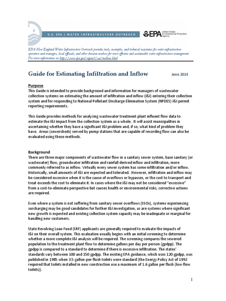 Estimating Inflow and Infiltration Methods | PDF | Sanitary Sewer ...