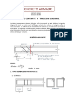 Esfuerzo Cortante y Traccion Diagonal (Concreto Armado)