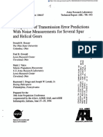 Comparison of Transmission Error Predictions With Noise Measurements For Several Spur and Helical Gears