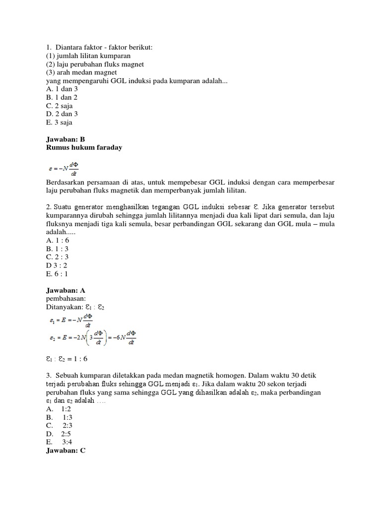 Kumpulan Soal Magnet Dan Elektromagnet Docx