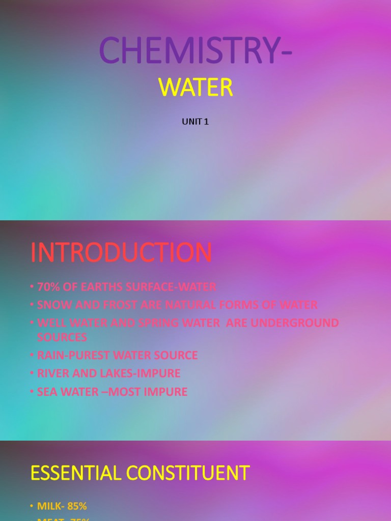 Chemistry Water PDF Solution Solvation