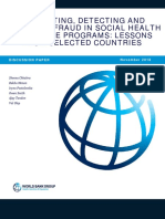 Preventing, Detecting and Deterring Fraud in Socail Health Insurance Programs Lessons From Selected Countries
