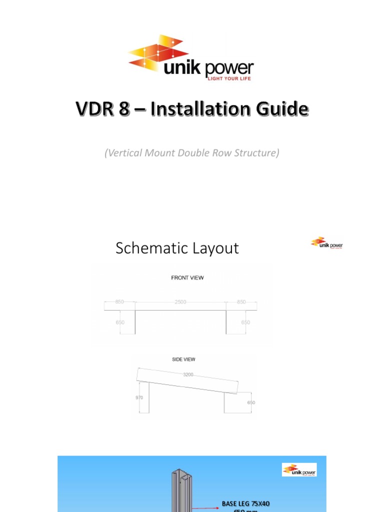 VD R8 Ins Tall Ati On Gu Ide: (Vertical Mount Double Row Structure ...