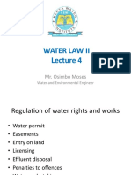 Water Law Ii: Mr. Osimbo Moses