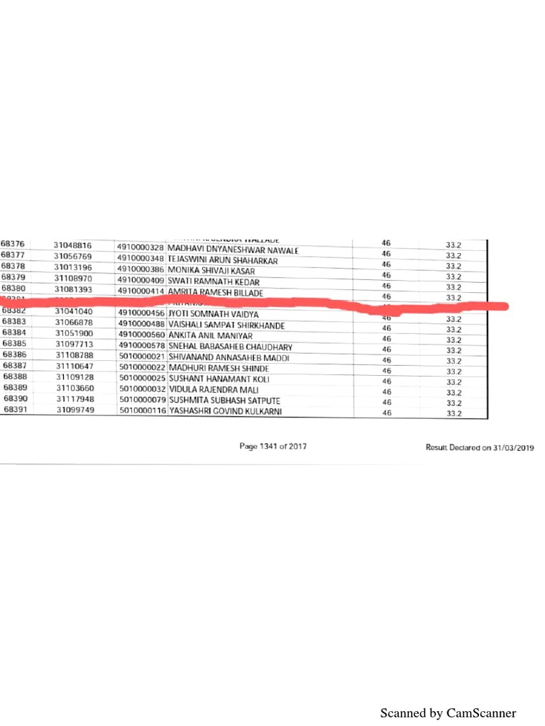 Marks List | PDF