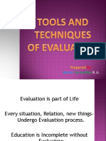 Tools N Techniques of Evaluation