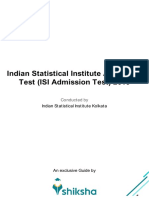 Indian Statistical Institute Admission Test (ISI Admission Test) 2019