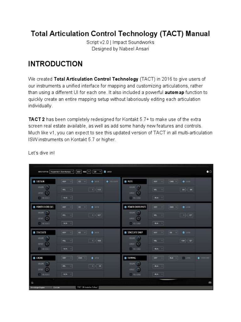 ISW Tact 2 Manual | PDF | Computing | Software