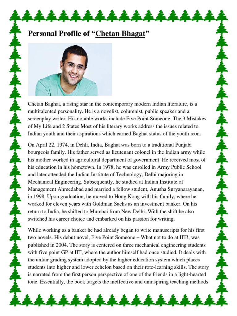 Chetan Bhagat: Profile and Achievements | PDF
