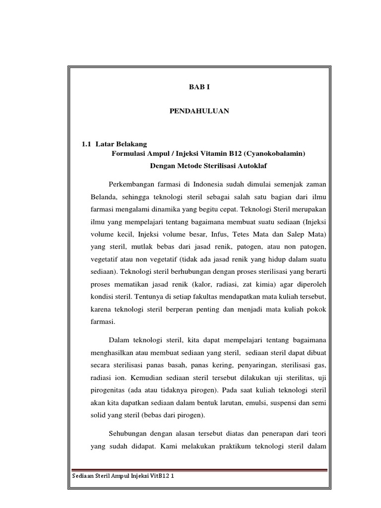 Laporan Steril Vit B12