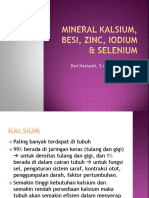 Mineral Kalsium, Besi, Zinc, Iodium
