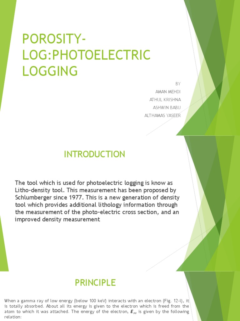 Photoelectric Logging by Amaan Mehdi | PDF | Teaching Methods ...