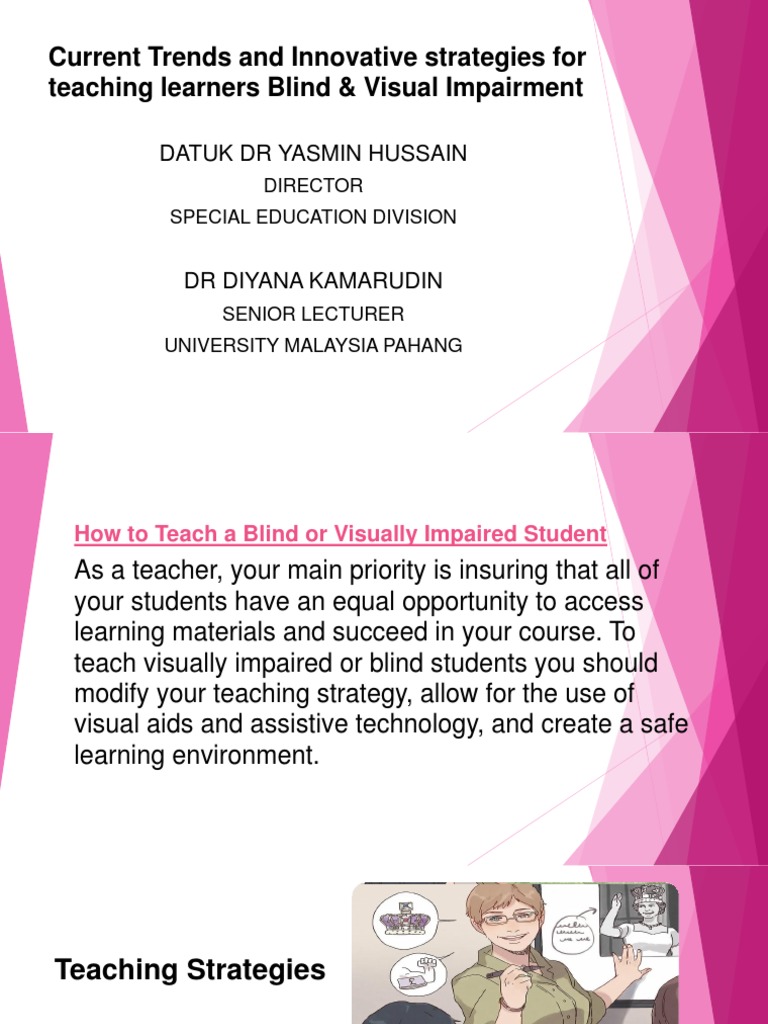 Dr. Hussain - Teaching Learners Blind and Visual Impairment PDF | PDF ...