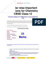 CBSE Class 12 Chemistry Important Questions
