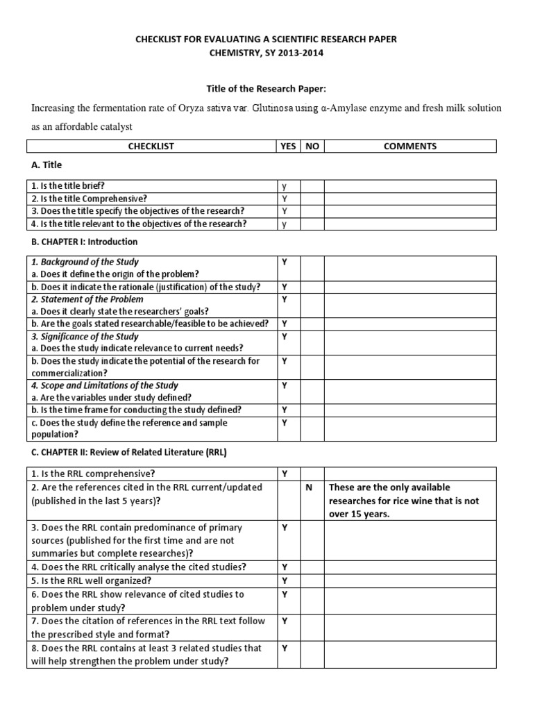 evaluating research paper