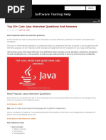 Software Testing Help: Top 50+ Core Java Interview Questions and Answers