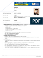 Admitcard PDF