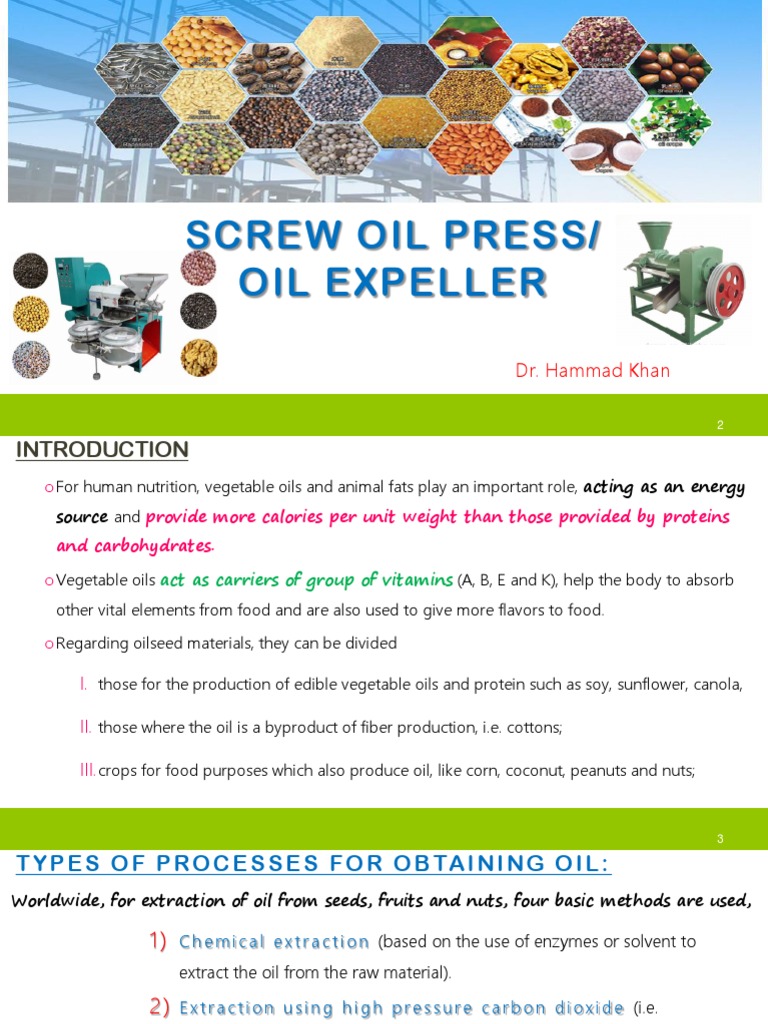 Oil Extraction PDF Vegetable Oil Foods