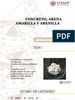 Yeso, concreto, arena amarilla y arenilla: propiedades y usos