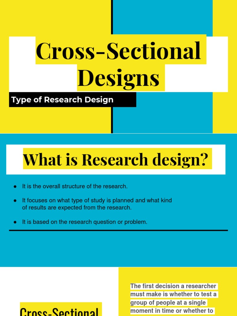 Cross Sectional Designs PDF Experiment Causality