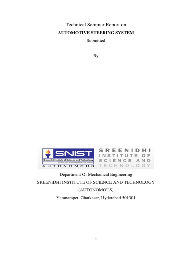 Technical Seminar Report On: Submitted | PDF | Technology & Engineering