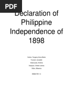 2-8.declaration of Philippine Independence of 1898