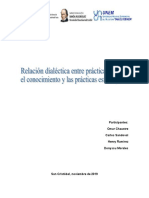 Relación Dialéctica Entre Práctica y Teoría - El Conocimiento y Las Prácticas Estratégicas