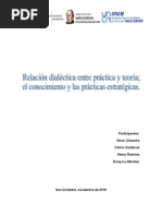 Relación Dialéctica Entre Práctica y Teoría - El Conocimiento y Las Prácticas Estratégicas