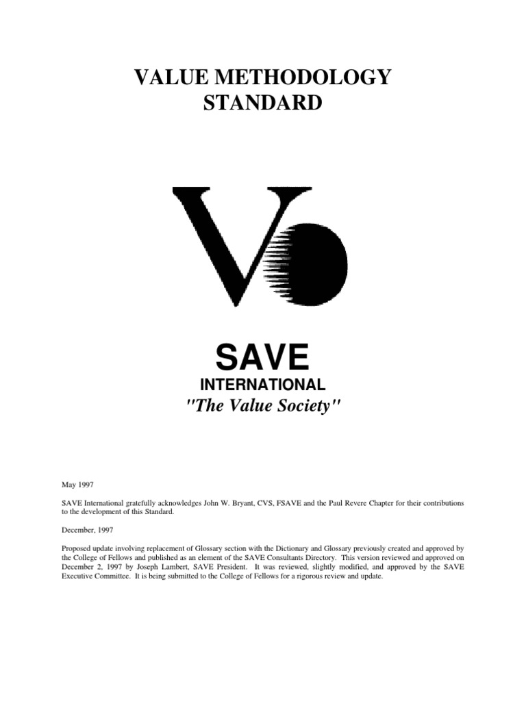 VE Methodology | PDF | Cost | Value (Economics)