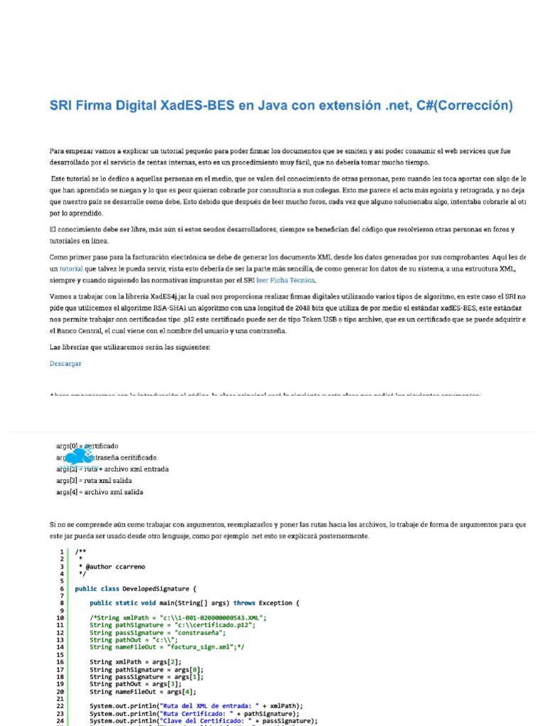 Sri Firma Digital Xades Bes en Java Con Extension PDF Java