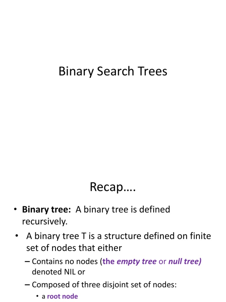 Understanding Binary Search Trees | PDF | Computer Data | Discrete ...