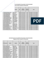 Publicar Examen de Admision 22 de Noviembre Enfermeria