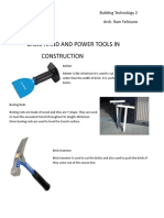 Essential Construction Tools List with Images | PDF | Concrete | Masonry