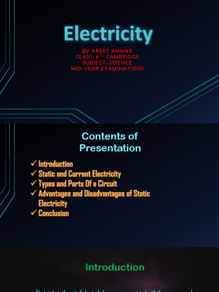Understanding Static and Current Electricity | PDF | Series And ...