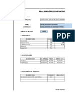 Análisis de Precios Unitarios: Proyecto