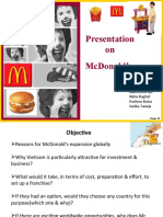 Presentation On Mcdonald'S: Submitted by