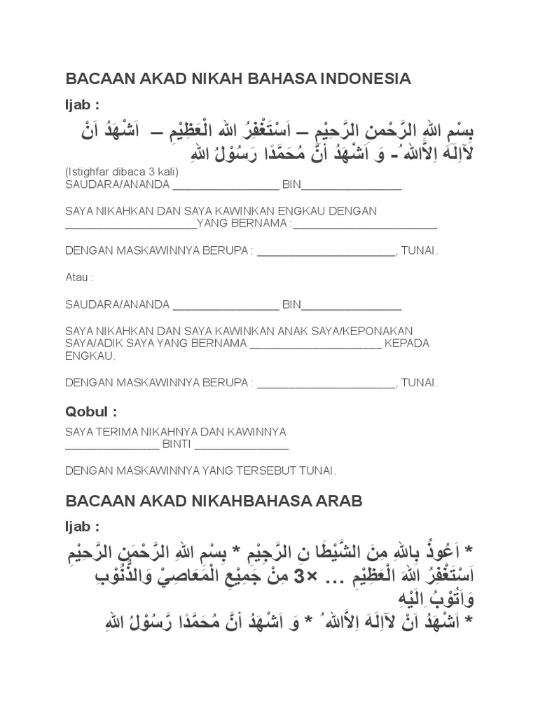 Skrip Akad Nikah Pdf