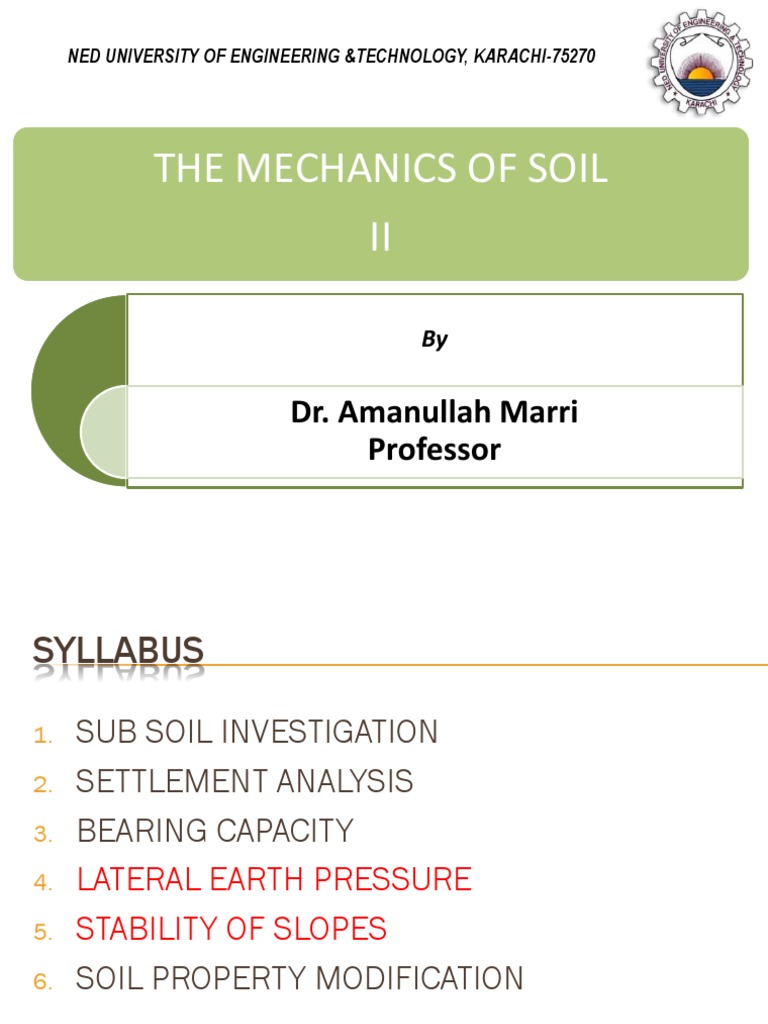 Soil Mechanics Syllabus Overview | PDF | Geotechnical Engineering ...