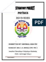 Khushal Physics Project