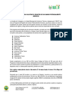 Guía Instructiva para Solicitar El Registro de Un Canino Potencialmente Amoroso