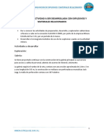 Detalles de La Actividad A Ser Desarrollada Con Explosivos y Materiales Relacionados