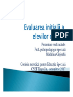 Evaluarea Initiala A Elevilor Cu CES