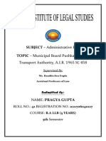 SUBJECT - Administrative Law TOPIC - Municipal Board Pushkar v. State