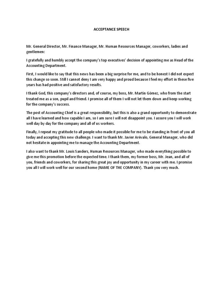 Acceptance Speech PDF