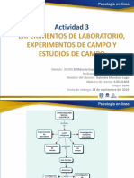 Experimentos de Laboratorio, Experimentos de Campo y Estudios de Campo