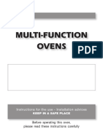 Multi-Function Ovens: Instructions For The Use - Installation Advices