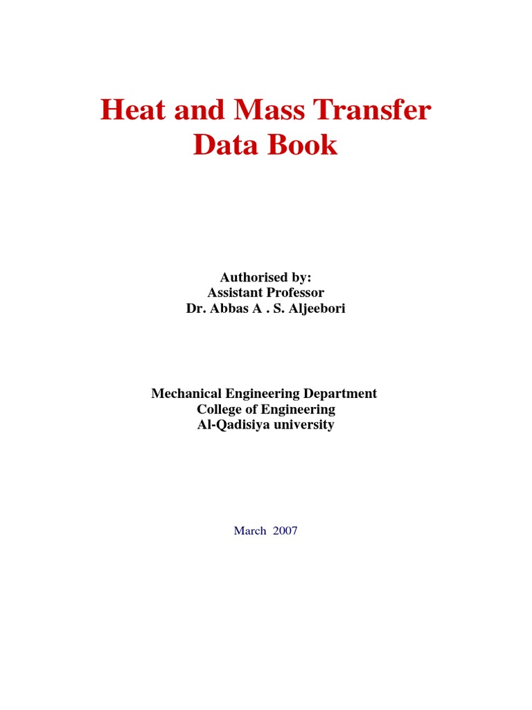 Heat And Mass Transfer Data Book Pdf Pdf